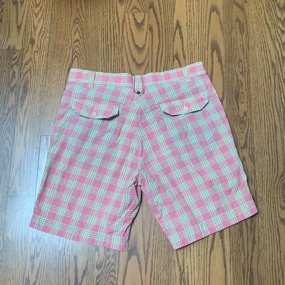 Robert Graham Men’s Pink and Yellow Plaid Shorts - Picture 3 of 10